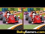 Cartoon racing car differences